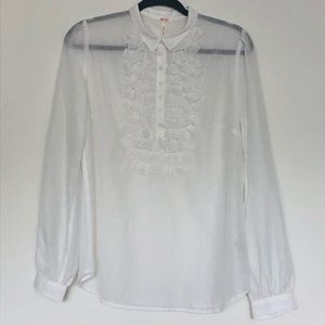 Free People Ruffled Popover Shirt